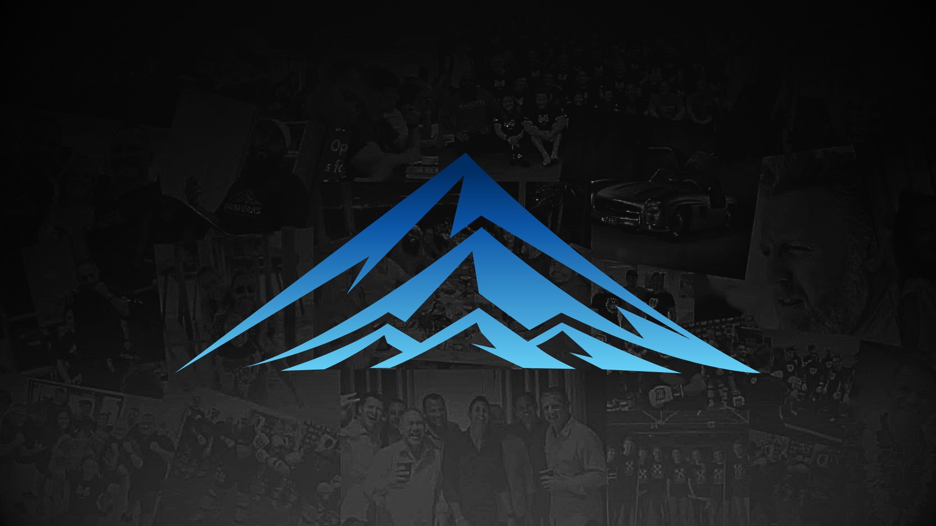 The Five Peaks logo over a collage of martial arts school owners